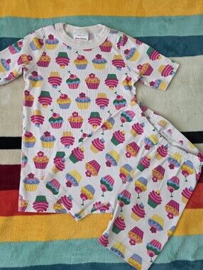 Hanna Andersson Cupcake Print Pajama Size 8